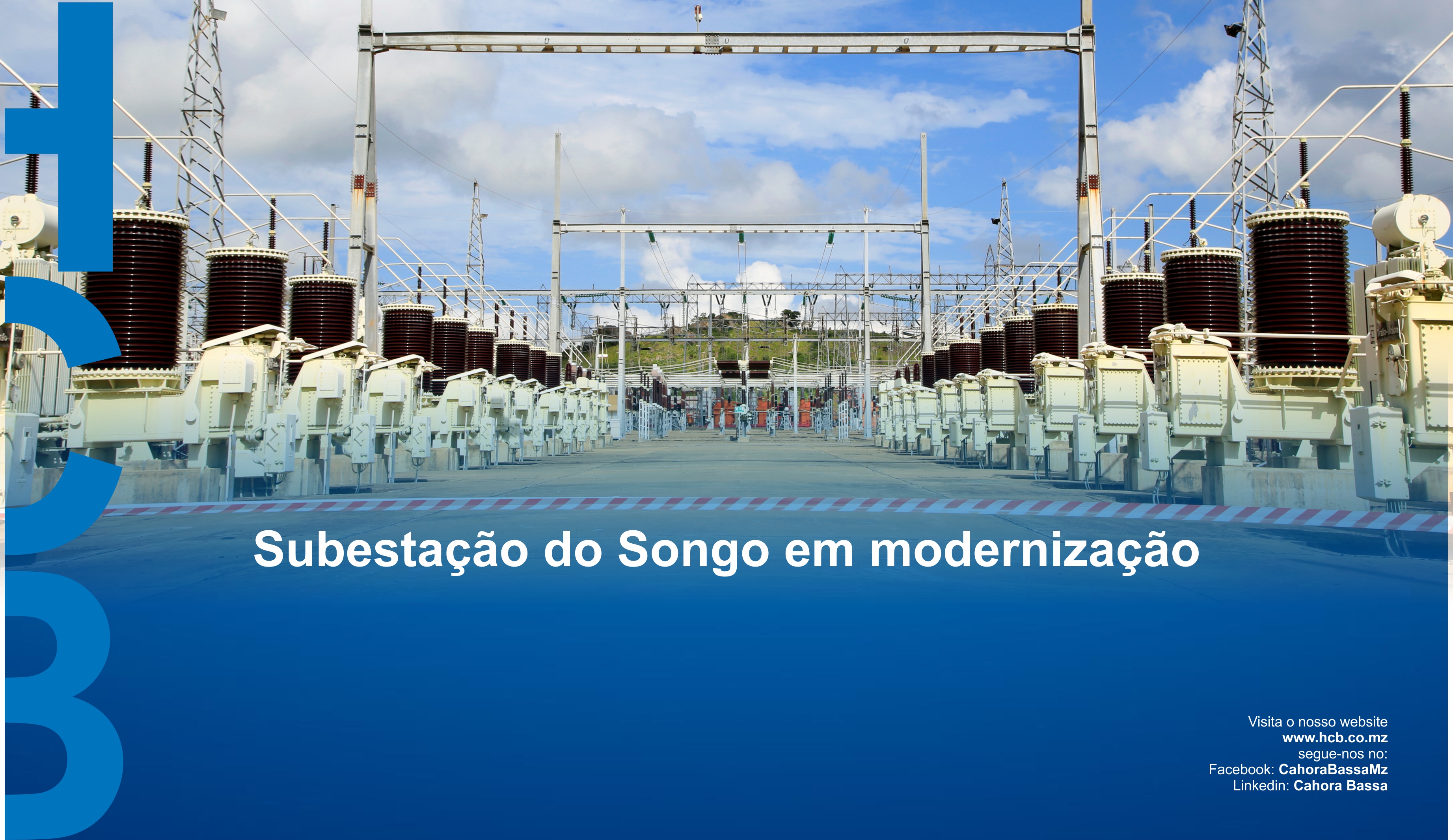 Subestação do Songo em modernização, intranet, 03 de Marco de 2021